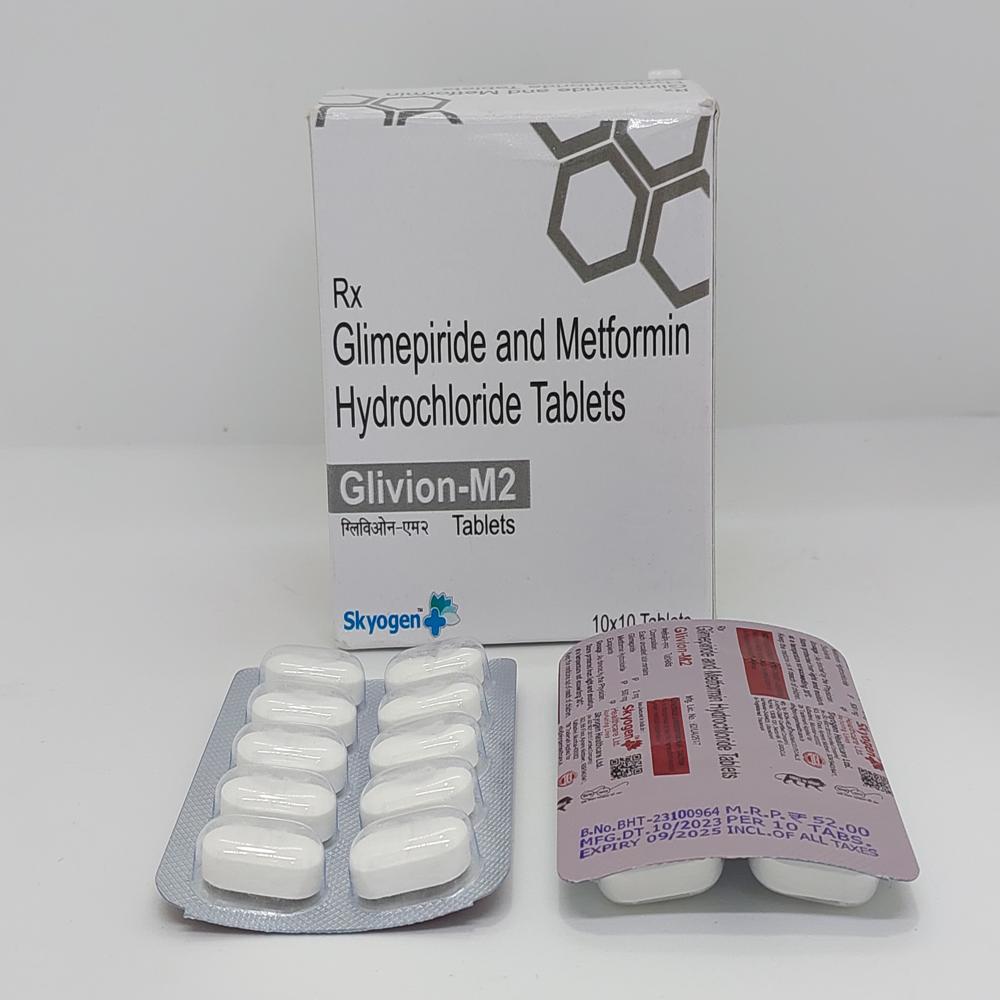 GLIMEPIRIDE 2MG METFORMIN HYDROCHLORIDE 500MG  TAB