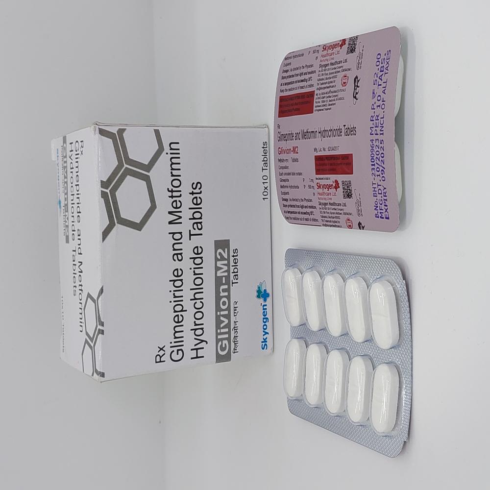 GLIMEPIRIDE 2MG METFORMIN HYDROCHLORIDE 500MG  TAB
