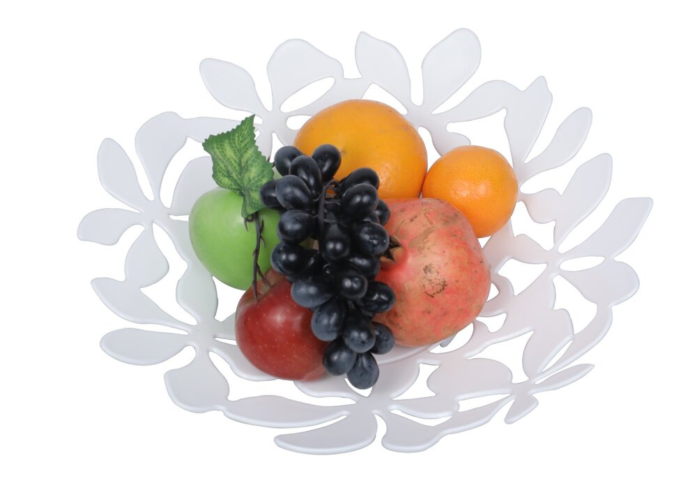 Plastic Fruit Basket - Durable Plastic, Round Shape, Brown Color | Easy To Clean, Indian-style, Seamless Design Without Handles