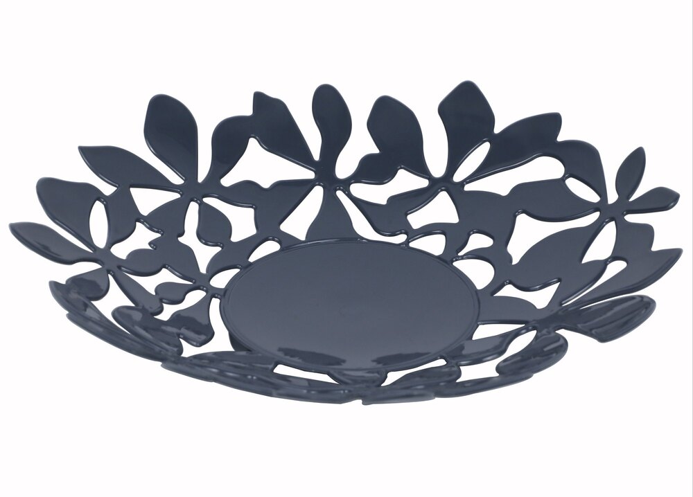 Plastic Fruit Basket - Durable Plastic, Round Shape, Brown Color | Easy To Clean, Indian-style, Seamless Design Without Handles