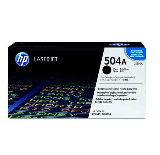 HP CE250A 504A  Black Toner Cartridge,