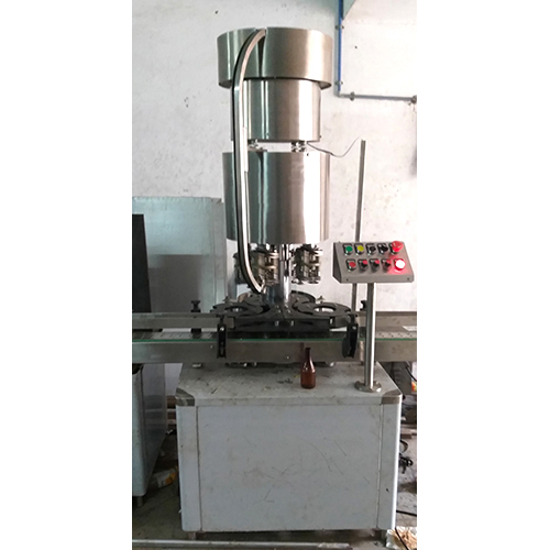 Automatic Bottle Capping Machine - Mild Steel, 220V | Semi-Automatic Operation, Electric Drive, Frequency Speed Control, 1-Year Warranty