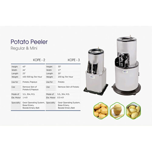 Potato Peeler Regular And Mini - Automatic Grade: Semi-Automatic