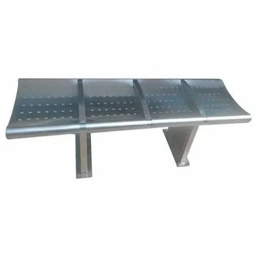 4 सीटों वाला स्टेनलेस स्टील बेंच