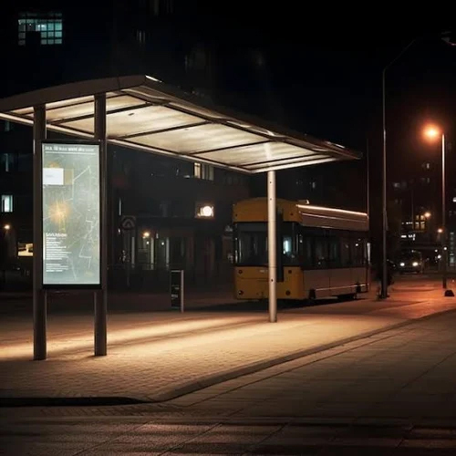 Modular Stainless Steel Bus Stop Shelter
