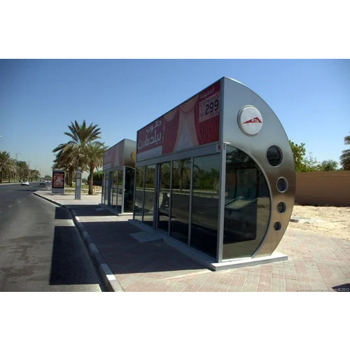 Ss And Glass Bus Stop Shelter