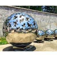 Stainless Seel Spherical Garden Sculpture