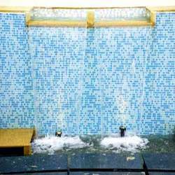 Cascade Fountain - Stainless Steel and Stone Material, Non-Music Outdoor Cascade Fountain