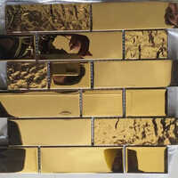 Golden Highligter Glass Mosaic Tile - Color: Gold