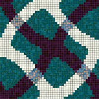Glass Mosaic Flooring Tiles - Color: Greens
