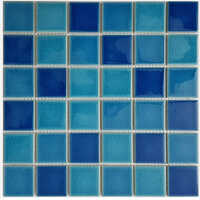 Porcelain Mosaic Tiles For Pool - Color: Blues
