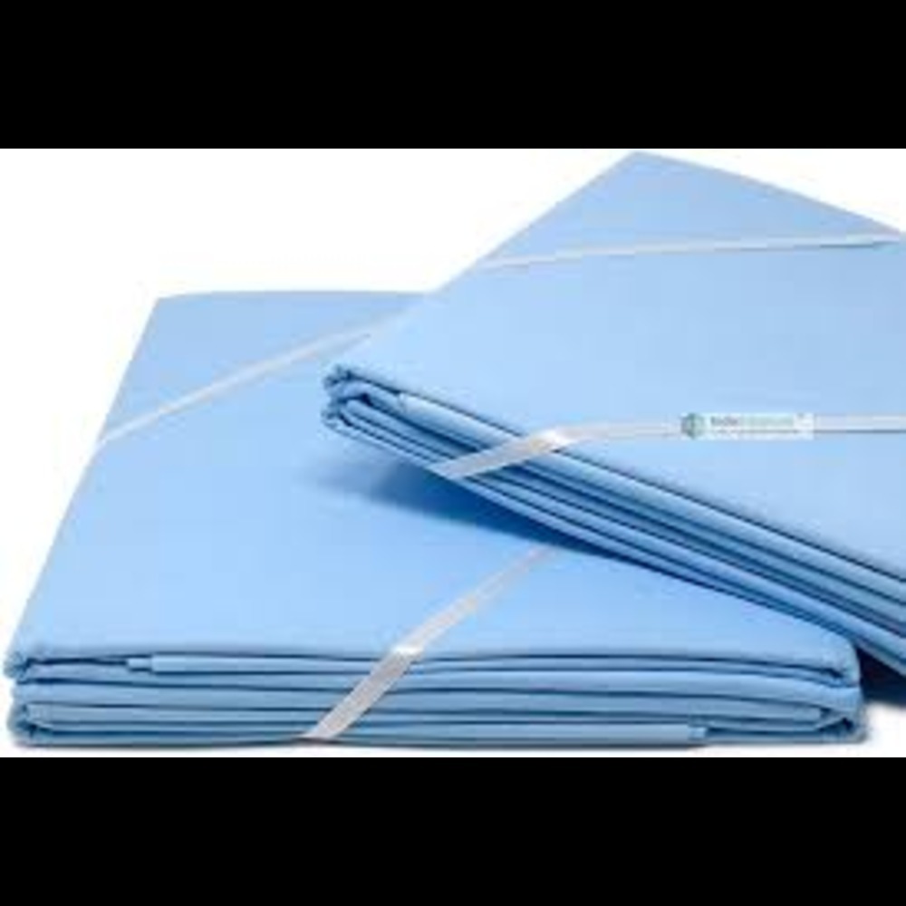 BLUE HOSPITAL PLAIN BEDSHEET 100*108 CM