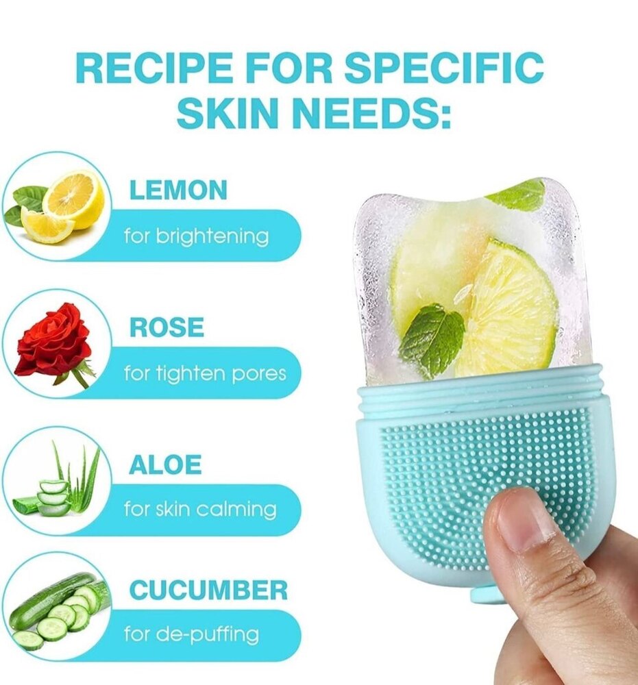 Silicone Ice Roller - Silicone Material, Different Sizes, Stylish Pink Color | Multi-purpose Tool For Face, Neck, And Eye Use