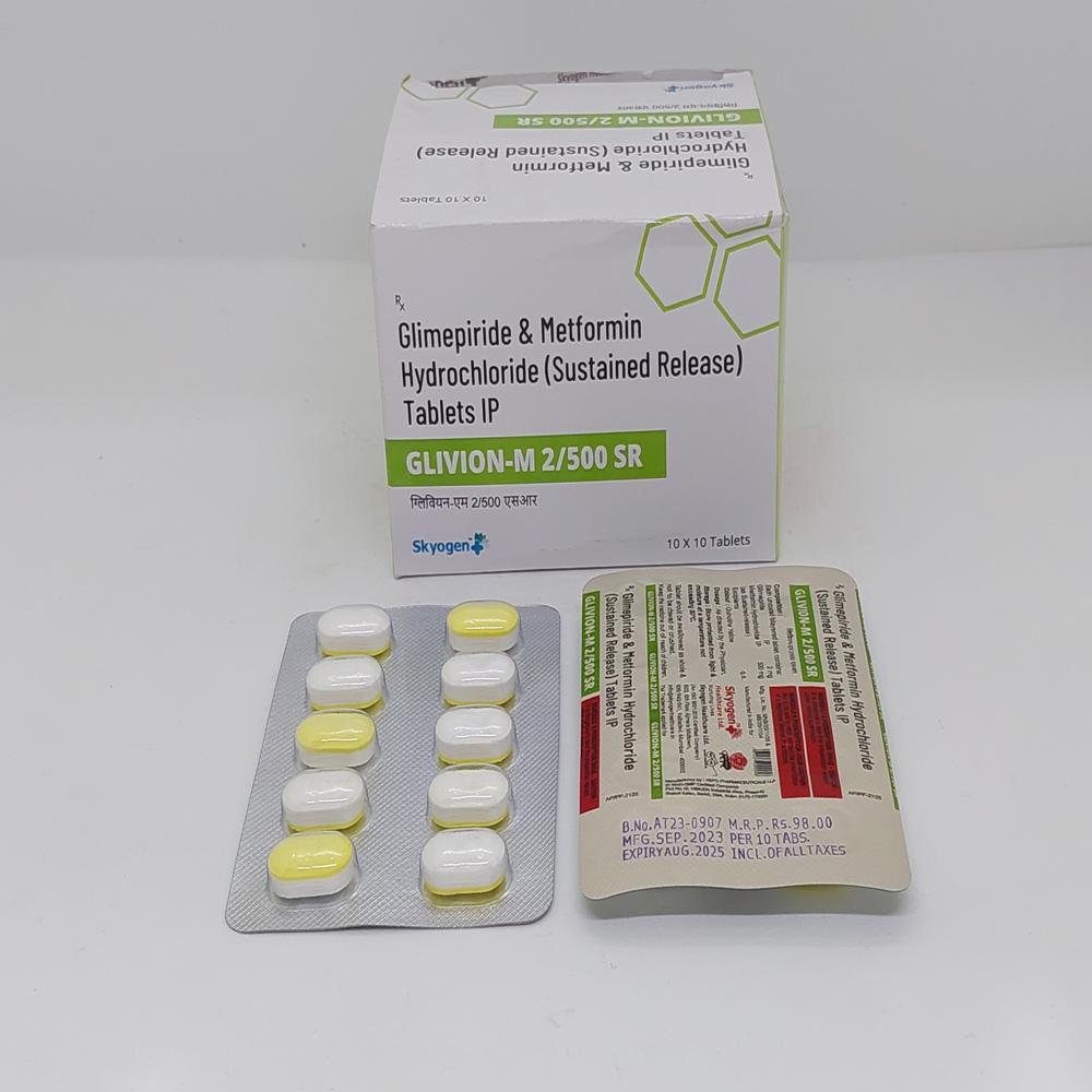 GLIMEPIRIDE 2MG METFORMIN HYDROCHLORIDE 500MG SR TAB