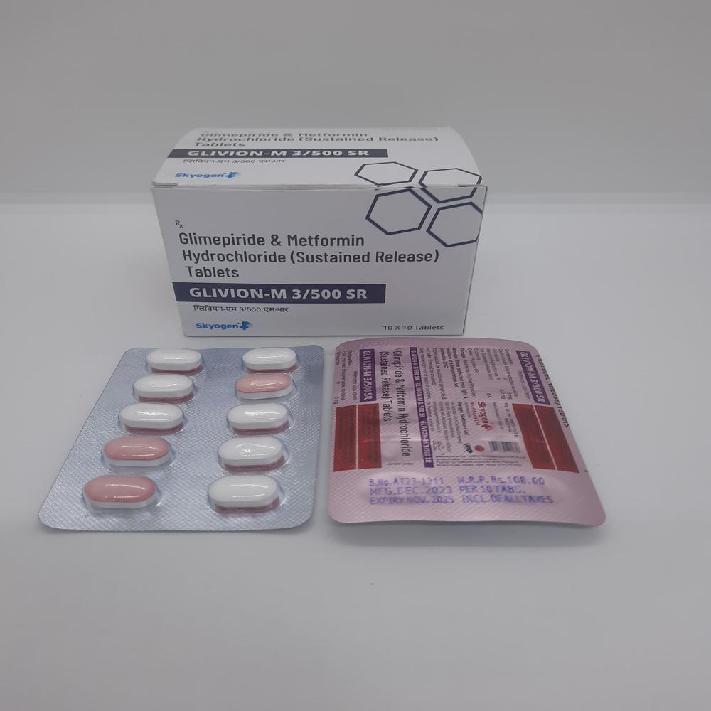 GLIMEPIRIDE 3MG METFORMIN HYDROCHLORIDE 500MG SR TAB