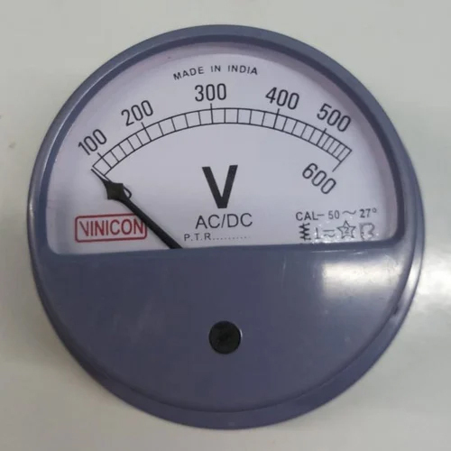 4 Inch Round Projection Voltmeter - Accuracy: 100 %