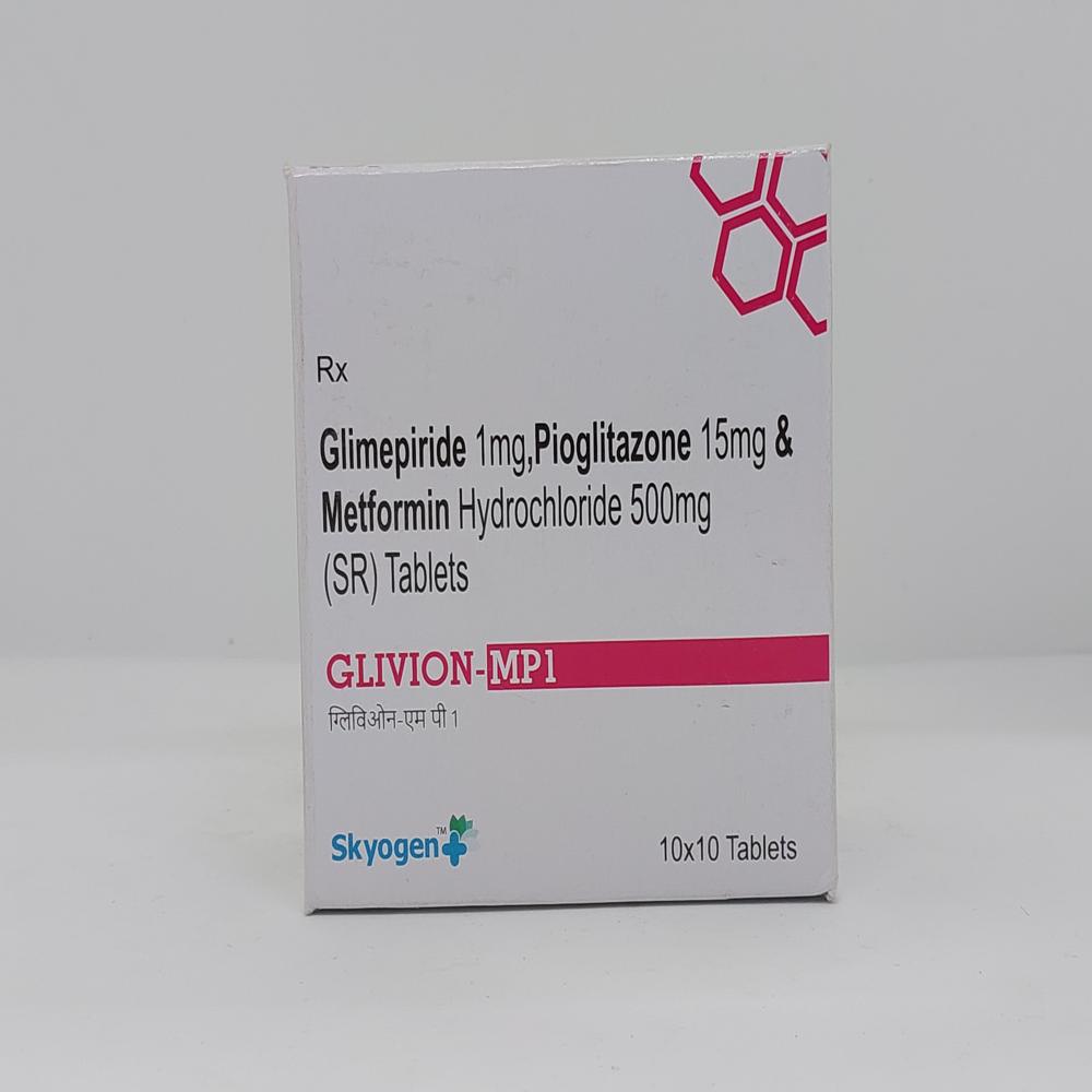GLIMEPIRIDE 1 MG, PIOGLITAZONE 15 MG, METFORMIN HYDROCHLORIDE 500 MG SR TAB