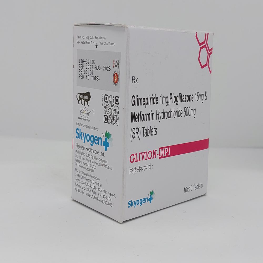 GLIMEPIRIDE 1 MG, PIOGLITAZONE 15 MG, METFORMIN HYDROCHLORIDE 500 MG SR TAB
