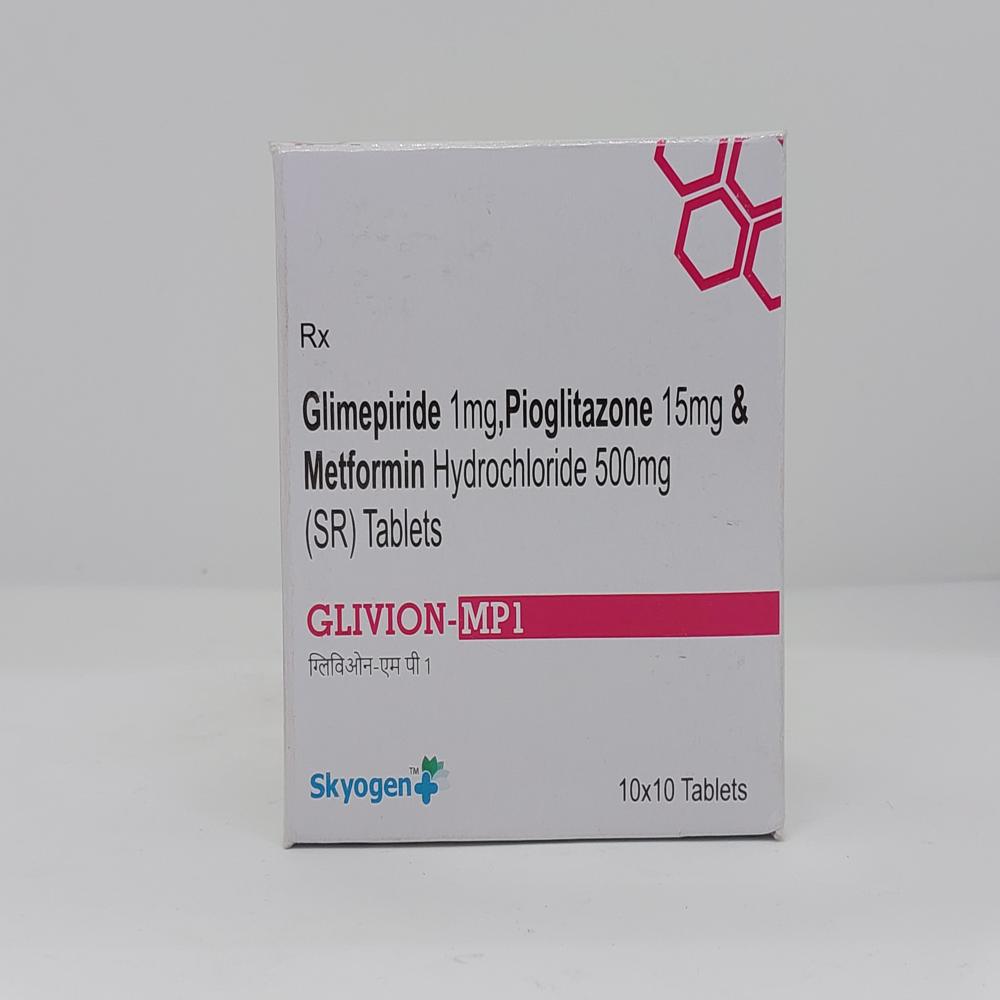 GLIMEPIRIDE 1 MG, PIOGLITAZONE 15 MG, METFORMIN HYDROCHLORIDE 500 MG SR TAB