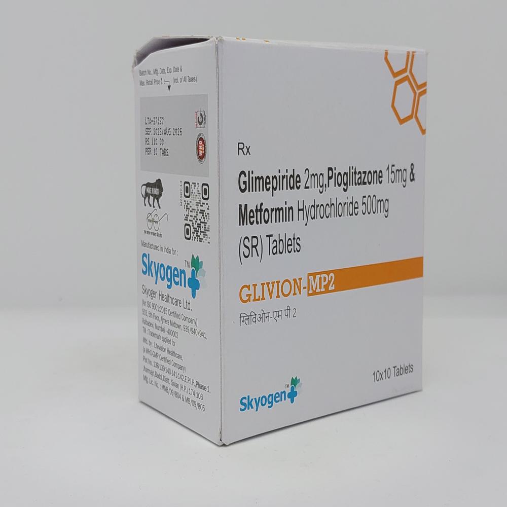 GLIMEPIRIDE 2 MG, PIOGLITAZONE 15 MG, METFORMIN HYDROCHLORIDE 500 MG SR TAB