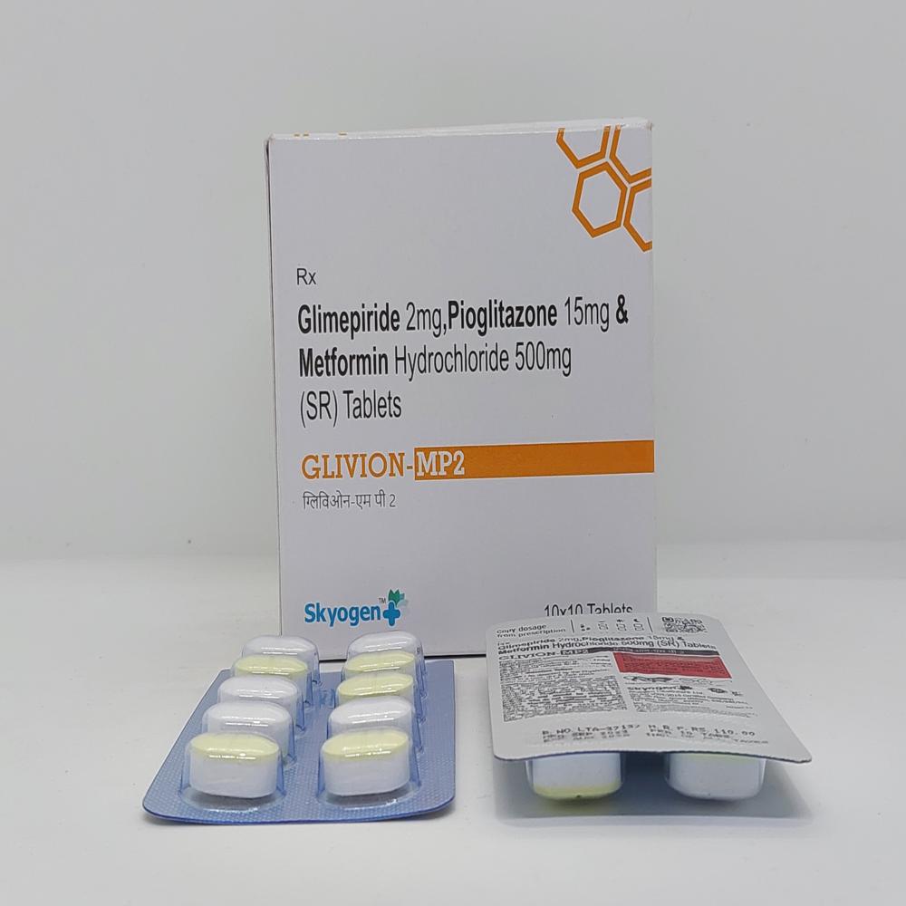 GLIMEPIRIDE 2 MG, PIOGLITAZONE 15 MG, METFORMIN HYDROCHLORIDE 500 MG SR TAB