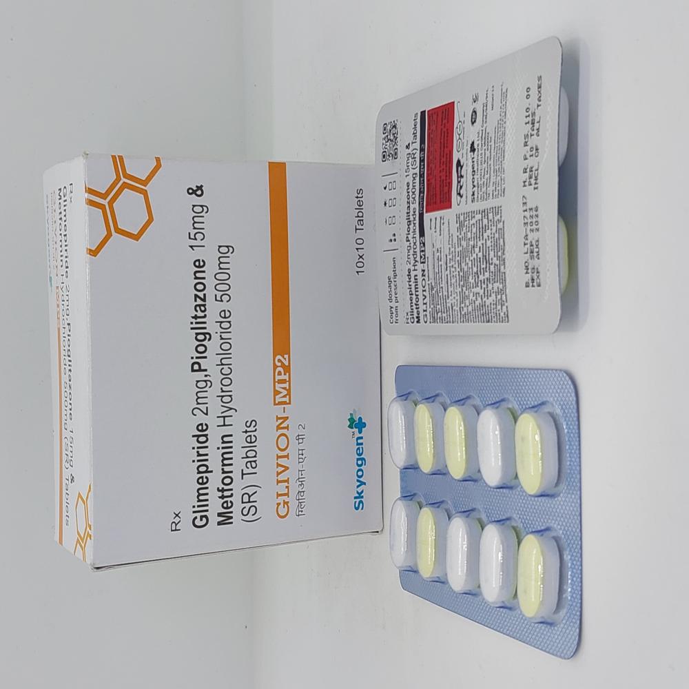 GLIMEPIRIDE 2 MG, PIOGLITAZONE 15 MG, METFORMIN HYDROCHLORIDE 500 MG SR TAB