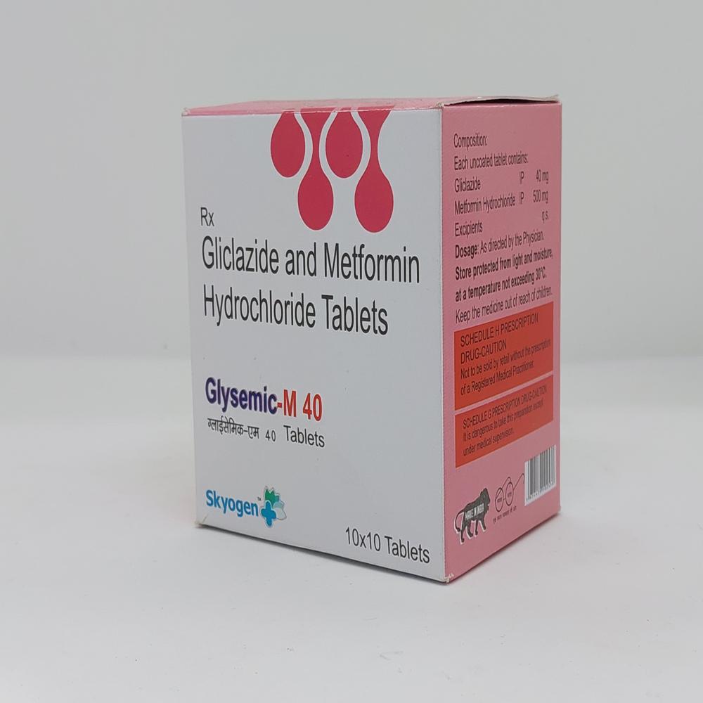 GLICLAZIDE 40MG,METFORMIN HYDROCHLORIDE 500 MG TAB