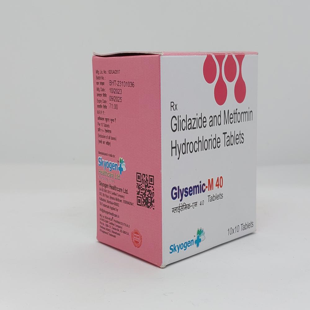 GLICLAZIDE 40MG,METFORMIN HYDROCHLORIDE 500 MG TAB