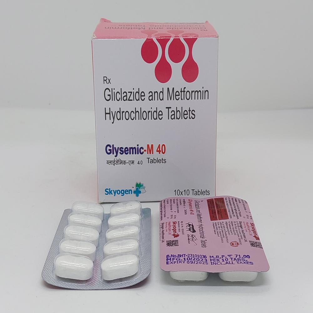 GLICLAZIDE 40MG,METFORMIN HYDROCHLORIDE 500 MG TAB