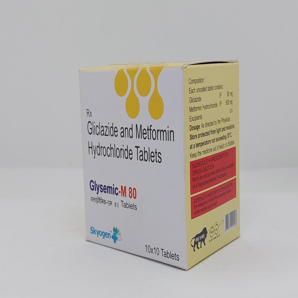GLICLAZIDE 80MG,METFORMIN HYDROCHLORIDE 500 MG TAB