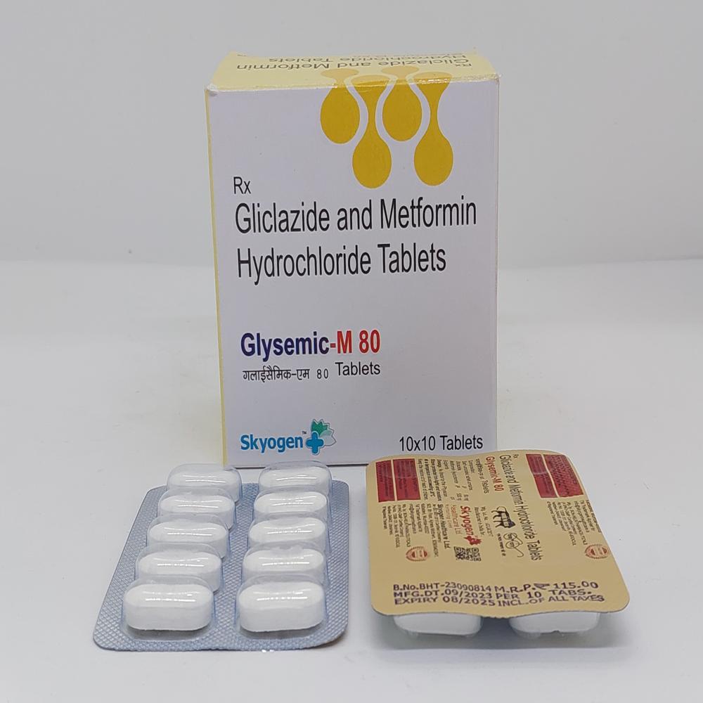 GLICLAZIDE 80MG,METFORMIN HYDROCHLORIDE 500 MG TAB