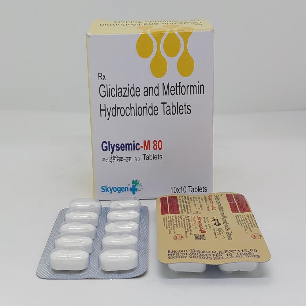 GLICLAZIDE 80MG,METFORMIN HYDROCHLORIDE 500 MG TAB