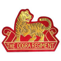 The Dogra Regiment Embroidered Badges - Color: Red And Yellow