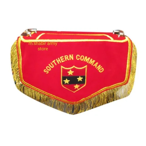 Army Embroidered Tray Cloth - Color: Red(Base)