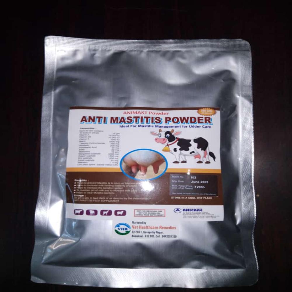 Anti Mastitis Powder (animast) - Herbal Mineral Vitamin Blend, Light Brown, Fine Powder | Anti-mastitis, Supports Udder Health, Enhances Milk Yield