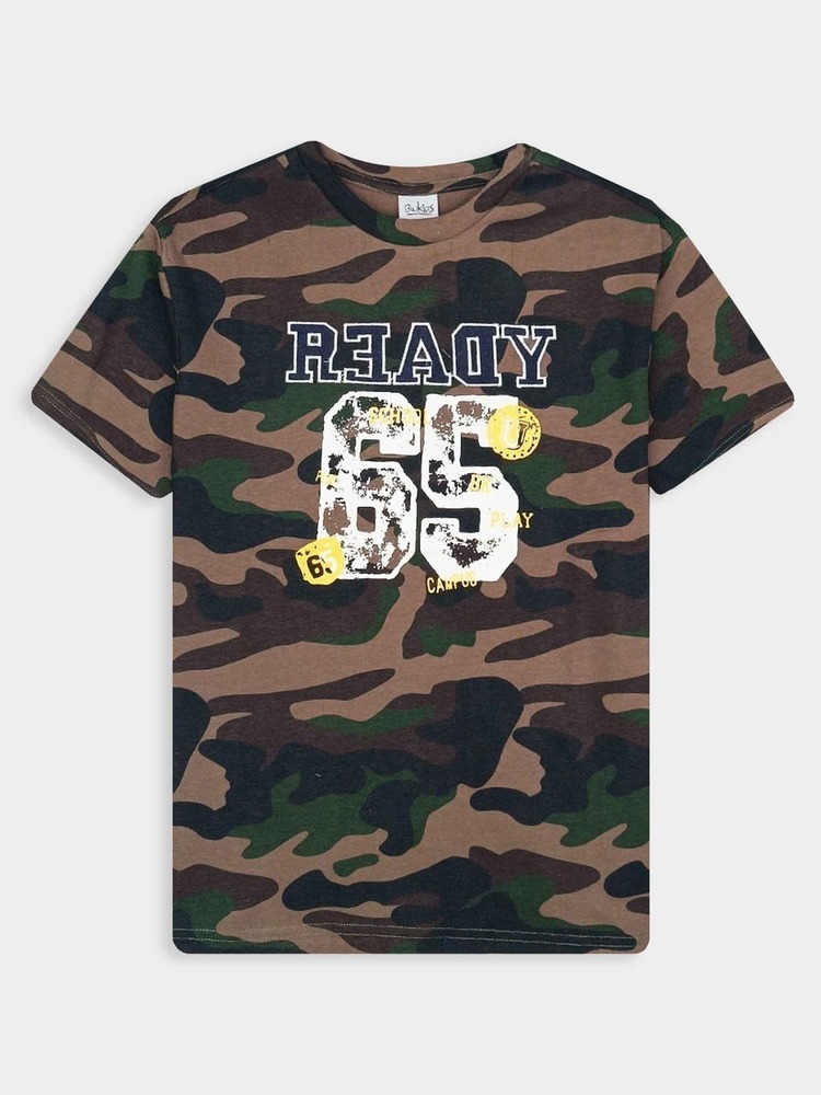 Boys Camo Printed T Shirt