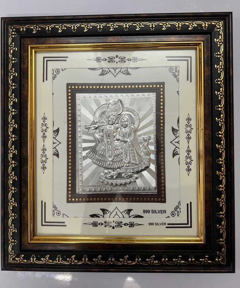 Radha krishna silver coating frame