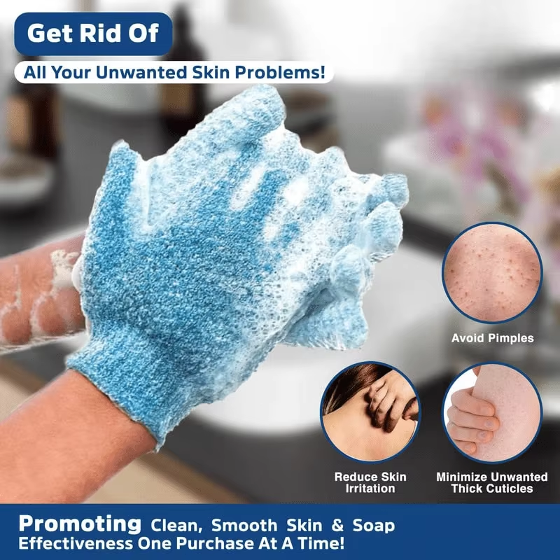Body Scrubber Glove - Nylon Material, Multi-color Design | Industrial Use, Body Wash Compatible, Effective Exfoliating Feature