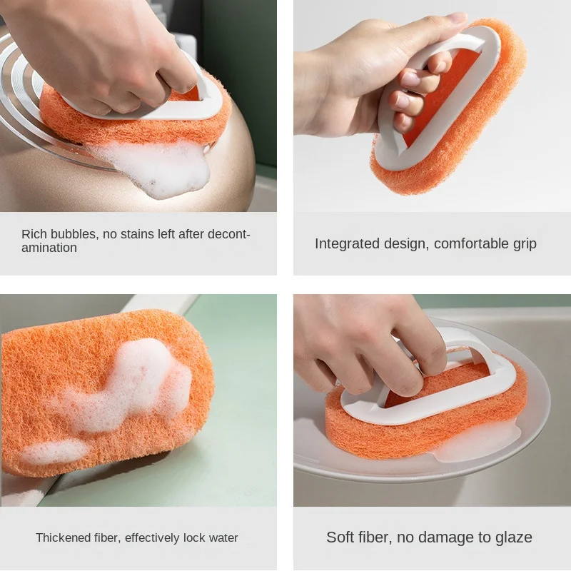 Tile Cleaning Sponge - Durable Plastic Material, Rectangular Shape, Multi-color Shade | Efficient Floor Cleaning Tool For Spotless Results