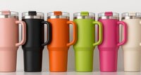 1200ml Insulated Stainless Steel Tumbler With Handle & Straw - Capacity: 1200 Milliliter (ml)