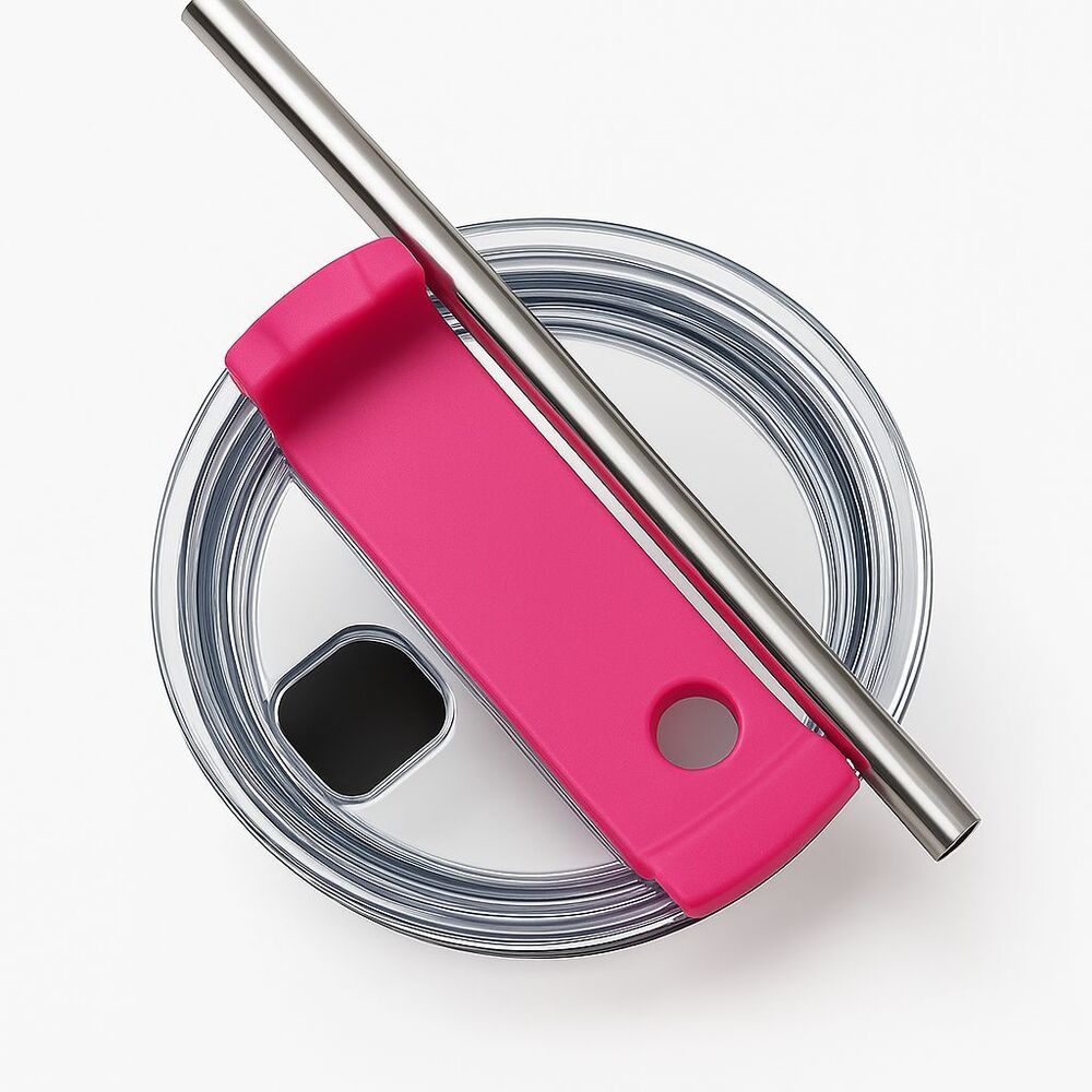 1200ml Insulated Stainless Steel Tumbler with Handle & Straw