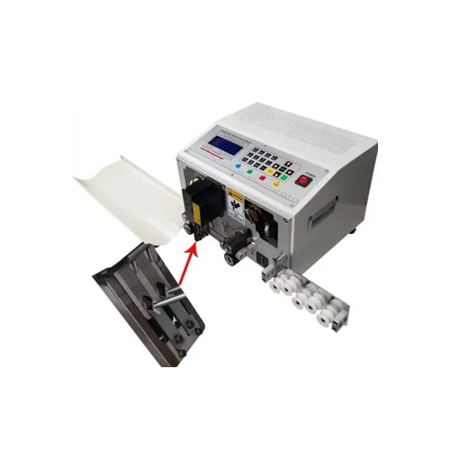 Automatic Wire Cutting and Stripping Machine - Stainless Steel, 220 Volt, White Color | 1-Year Warranty, Industrial Usage