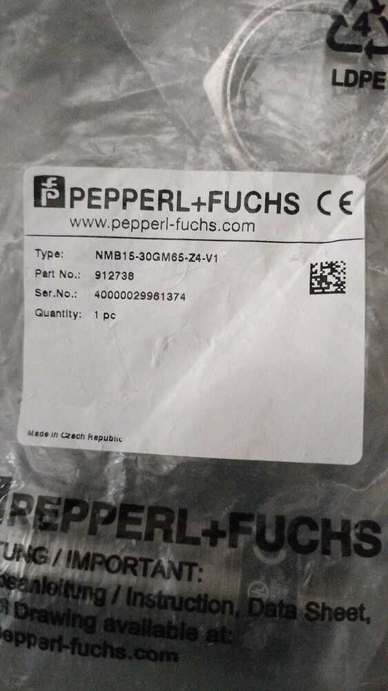 PEPPERL FUCHS PROXIMITY SENSOR, NMB15-30GM65-Z4-V1