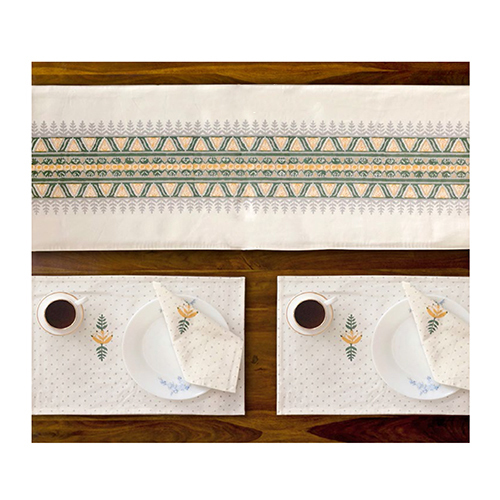 Hand Block Printed Kiyari Table Linen