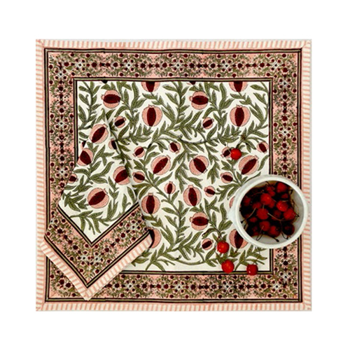 छपे हुए टेबल लिनन नैपकिन