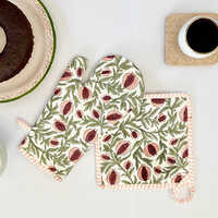 Printed Kitchen Oven Mitts