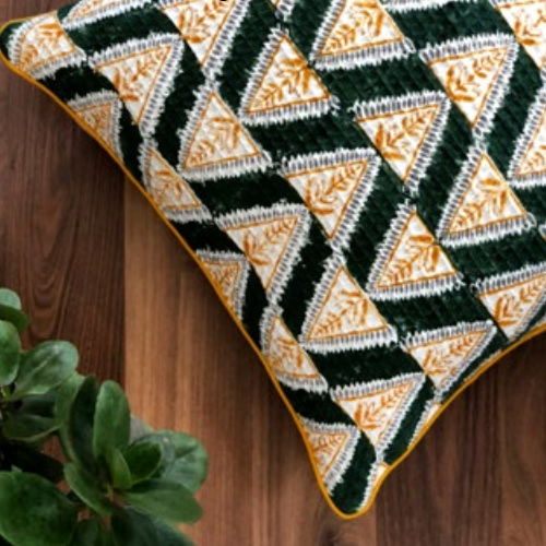 Kiyari Handloom Cotton Hand Block Printed Rug