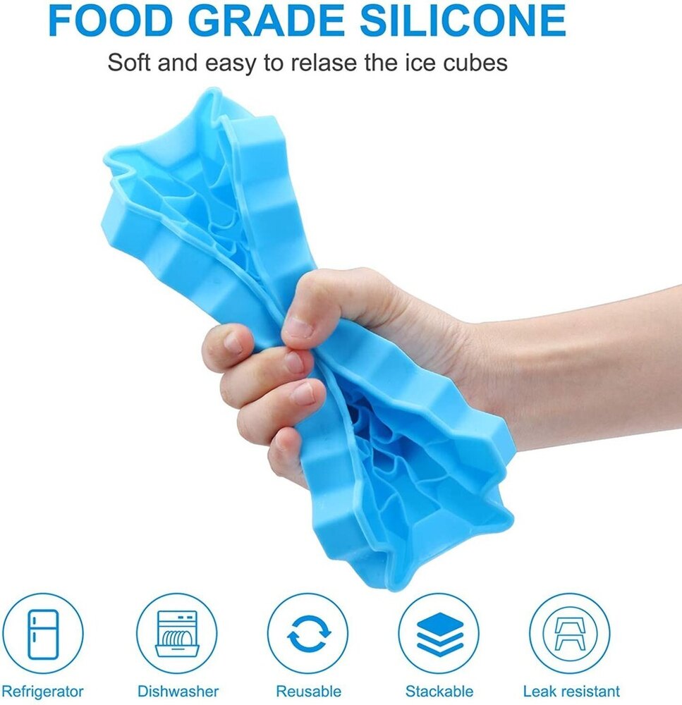 Honeycomb Silicone Ice Cube Tray - Silicone Material, Rectangle Shape, Green Color, Different Sizes | Versatile For Ice, Herbs, Baby Food, Candy Molding