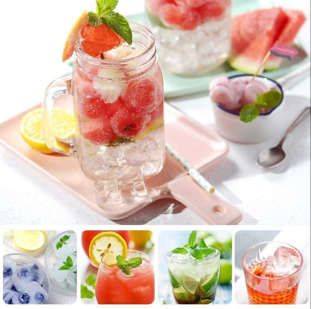 24 Cavity Silicone Ice Cube Tray - Silicone Material, Rectangle Shape, Multi-size Dimensions, Smooth Surface Finish , Perfect For Any Occasion