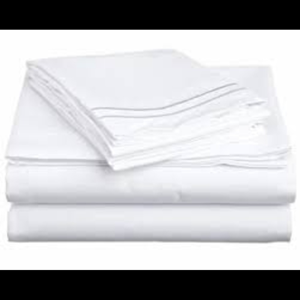 WHITE HOSPTEL COTTON BEDSHEET 108*108CM